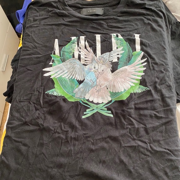 Pre own amiri lovebirds logo-print T-shirt